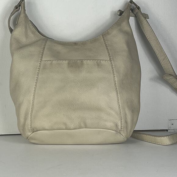 AMERICAN LEATHER Co Bone Smooth Leather Crossbody Handbag ALC2323S Hobo - Picture 4 of 15